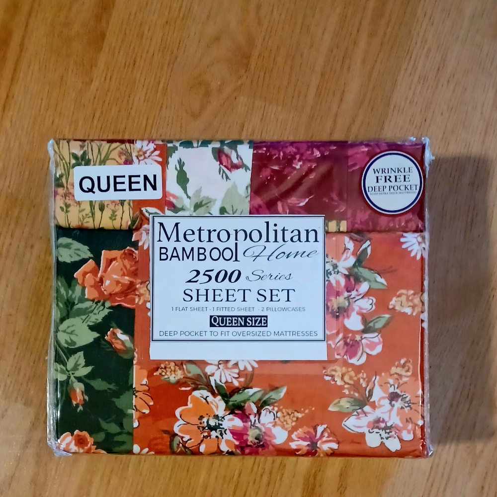 🆕NWT Metropolitan Bamboo Home 4-PC Sheet Set